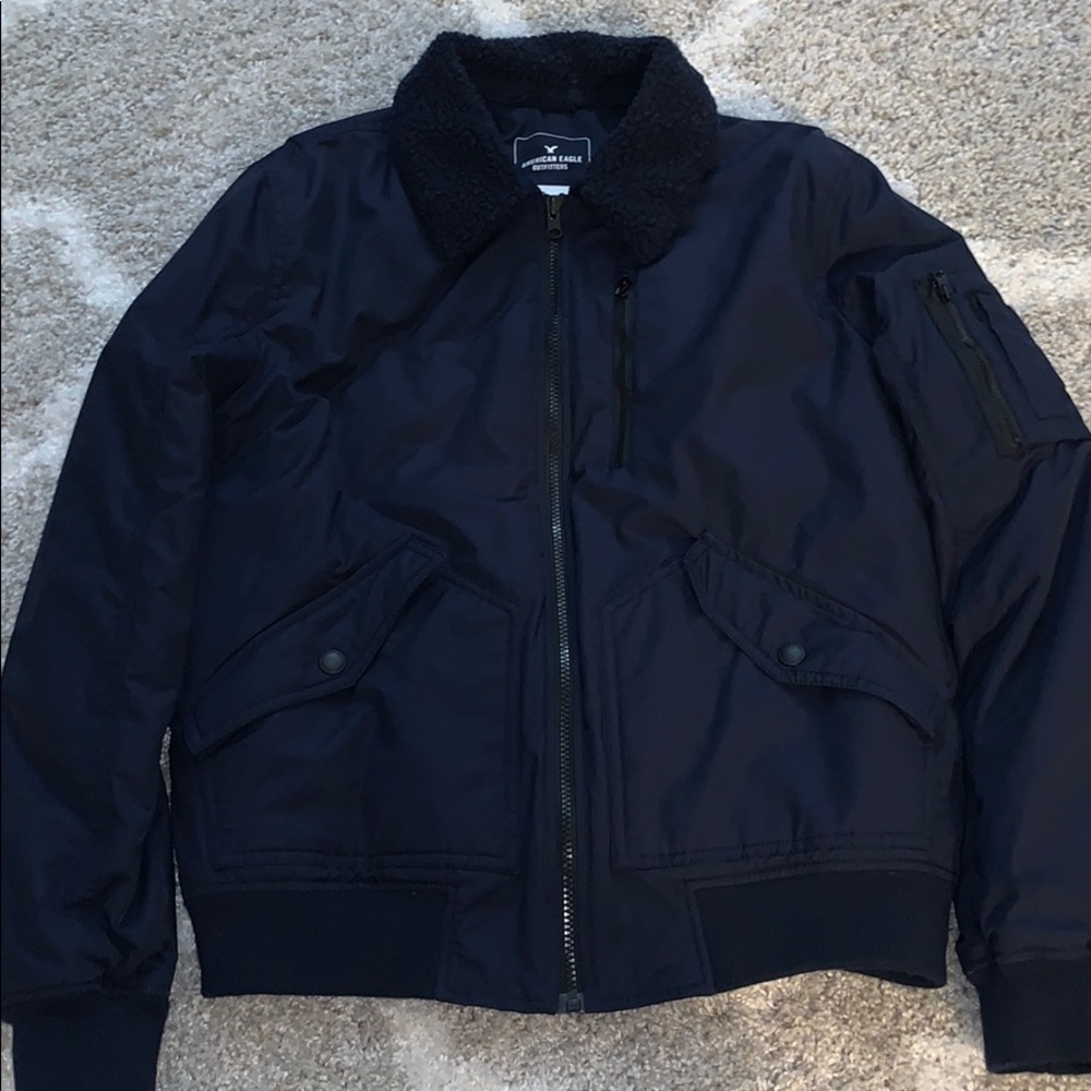 Excellent Condition Bomber Jacket American Eagle!!